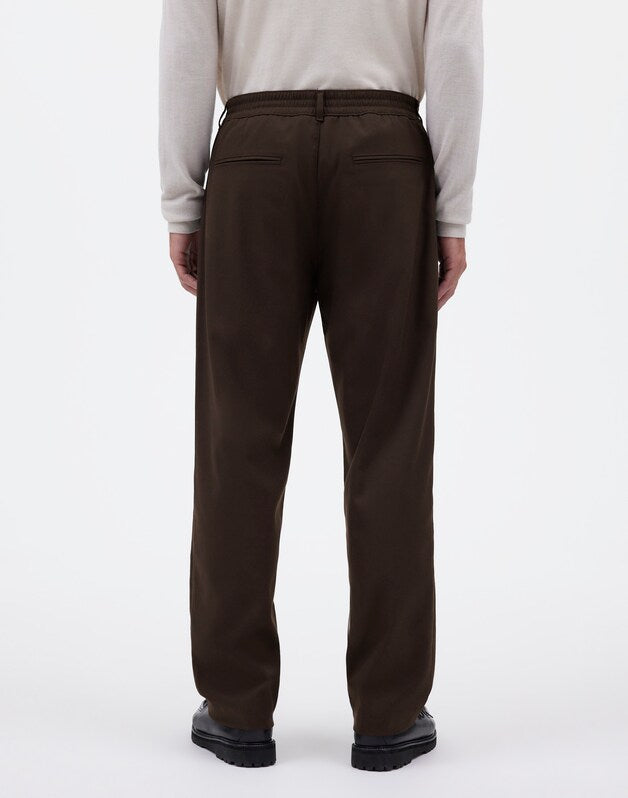 Elastic Trousers DARK BROWN