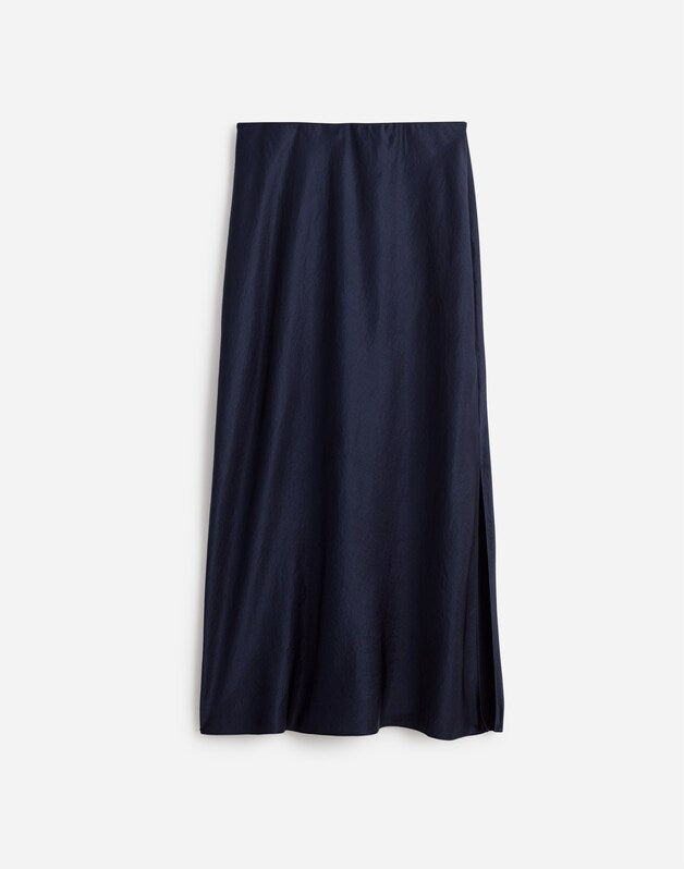 Satin Maxi Slip Skirt JUNIPER BERRY