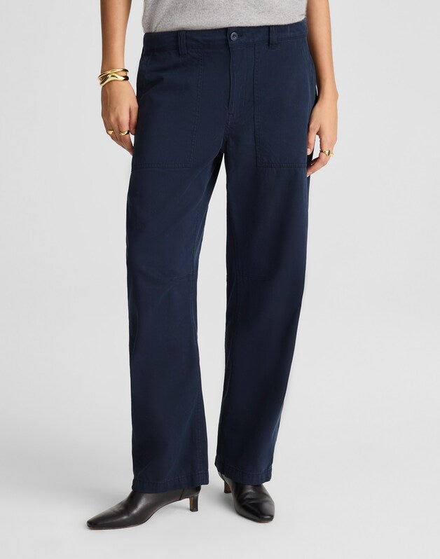Darted Barrel-Leg Pants CLASSIC NAVY