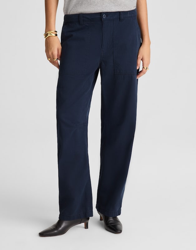 Darted Barrel-Leg Pants CLASSIC NAVY