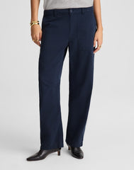 Darted Barrel-Leg Pants CLASSIC NAVY