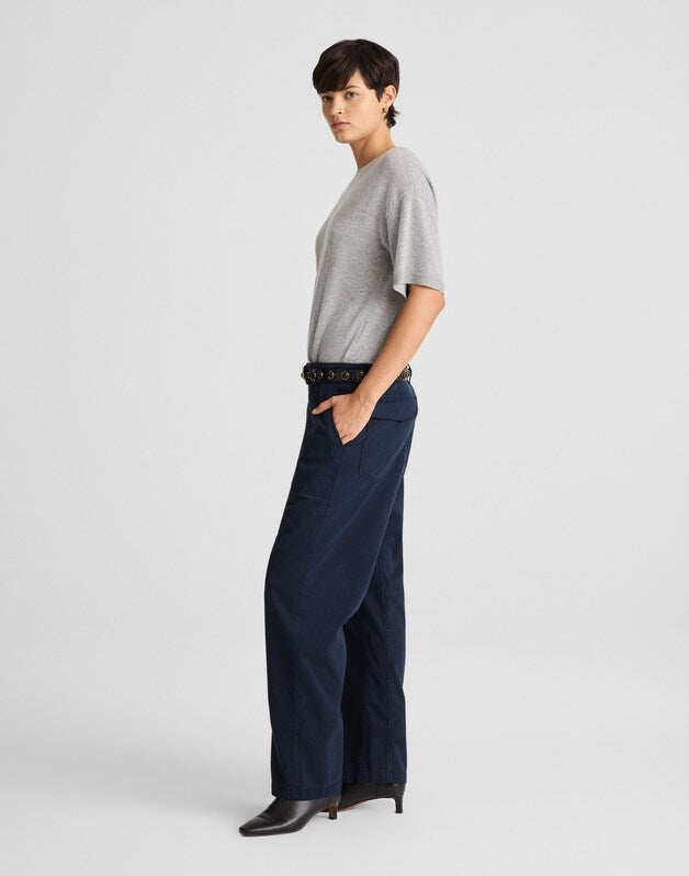 Darted Barrel-Leg Pants CLASSIC NAVY