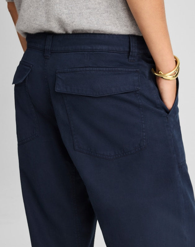 Darted Barrel-Leg Pants CLASSIC NAVY