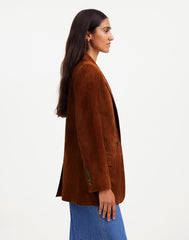 The Kline Blazer in Suede SOFT MAHOGANY