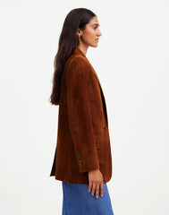 The Kline Blazer in Suede SOFT MAHOGANY