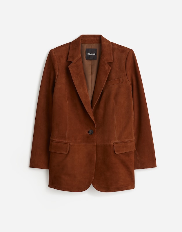 The Kline Blazer in Suede SOFT MAHOGANY