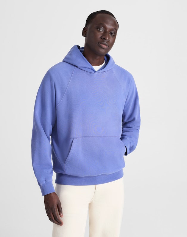 The McCarren Midweight Raglan-Sleeve Hoodie Sweatshirt BLUE IRIS