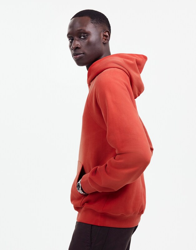 The McCarren Midweight Raglan-Sleeve Hoodie Sweatshirt SUNFADED RED