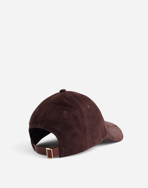 Suede Baseball Hat DARK CAROB