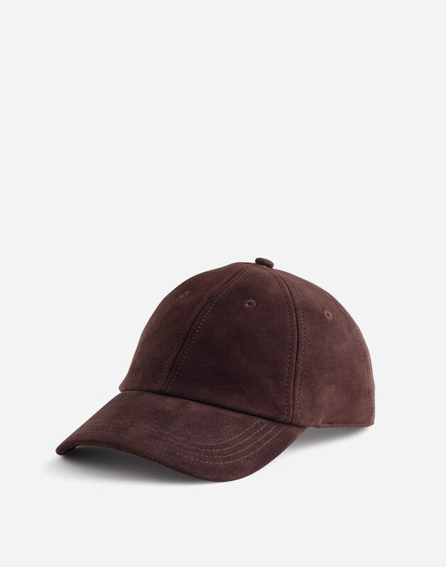 Suede Baseball Hat DARK CAROB