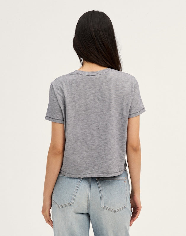 The Easy Crop Crew Tee in Soft Slub MIDNIGHT NAVY
