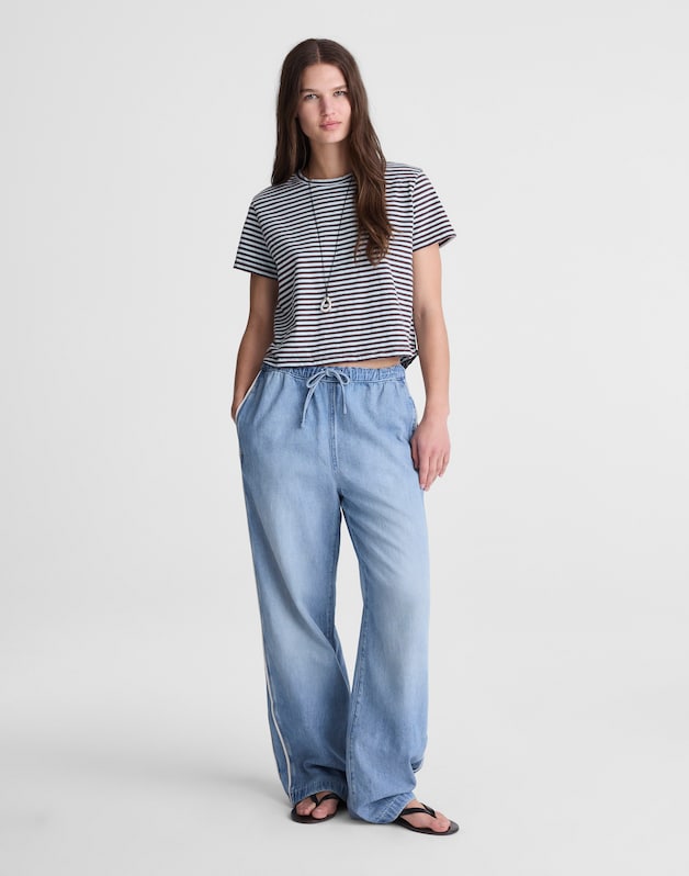 The Easy Crop Crew Tee in Soft Slub CHOCOLATE PLUM
