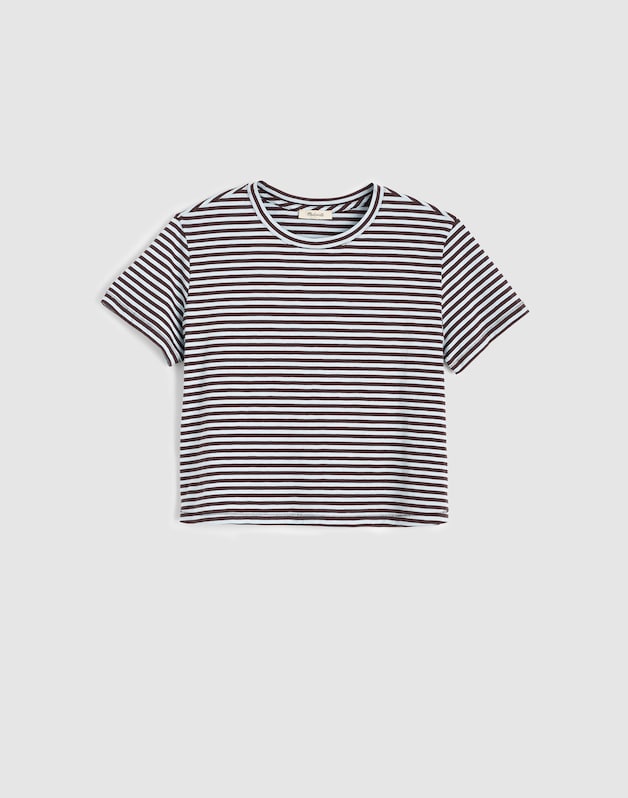 The Easy Crop Crew Tee in Soft Slub CHOCOLATE PLUM