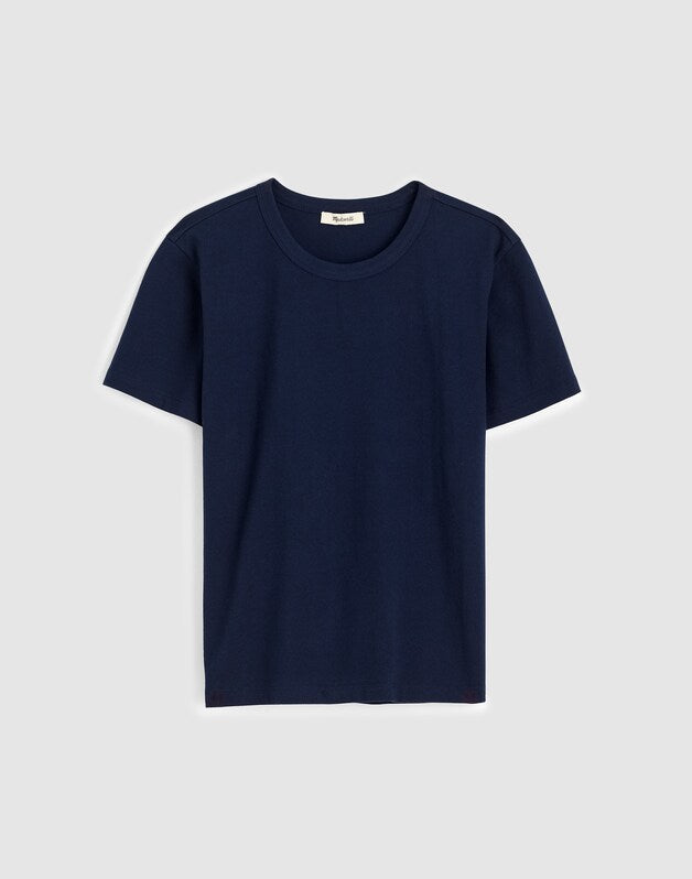 The Perfect Crewneck Tee in Allday Jersey MIDNIGHT NAVY
