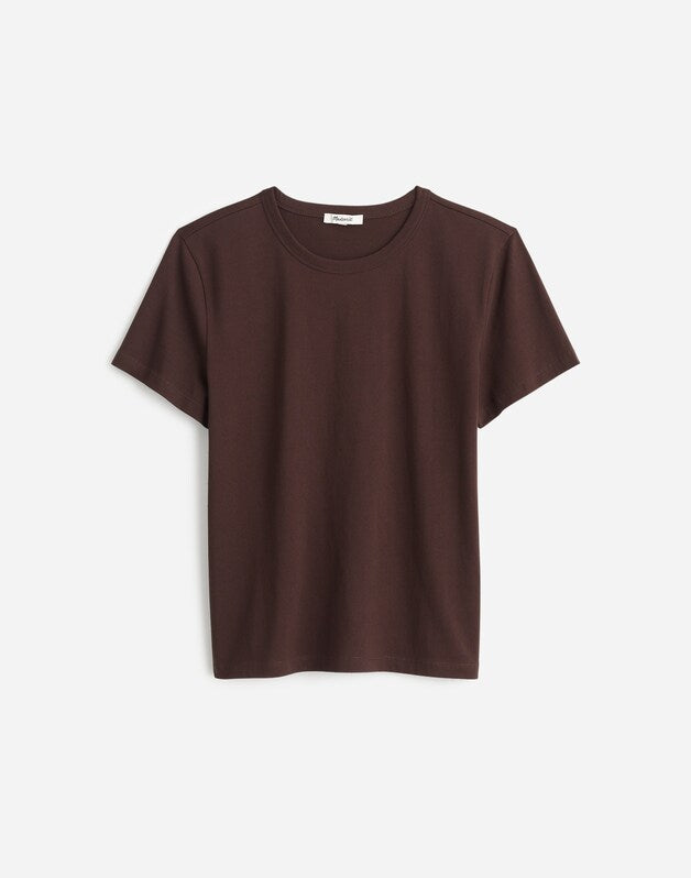 The Perfect Crewneck Tee in Allday Jersey DARK CAROB