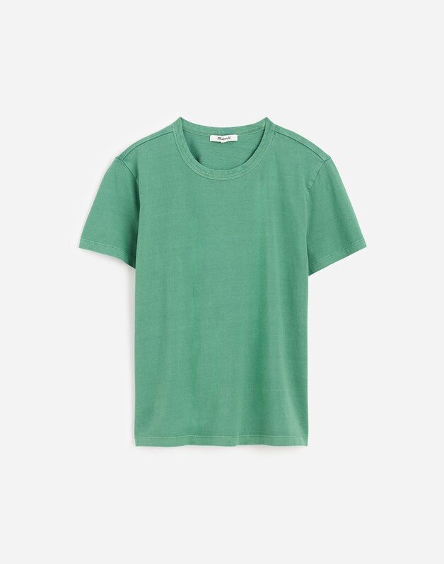 The Perfect Crewneck Tee in Allday Jersey LAGOON GREEN