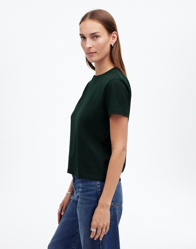 The Perfect Crewneck Tee in Allday Jersey LUXURY FOREST