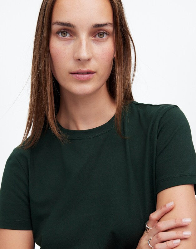 The Perfect Crewneck Tee in Allday Jersey LUXURY FOREST