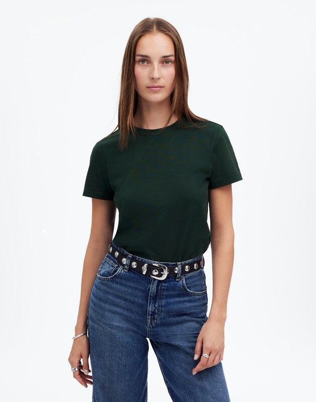 The Perfect Crewneck Tee in Allday Jersey LUXURY FOREST