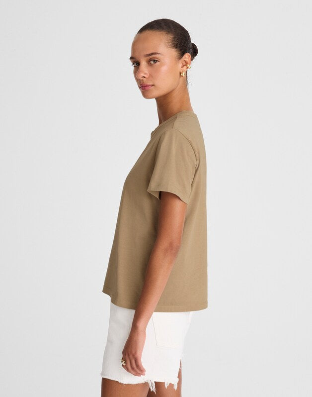 The Perfect Crewneck Tee in Allday Jersey SAGEBRUSH