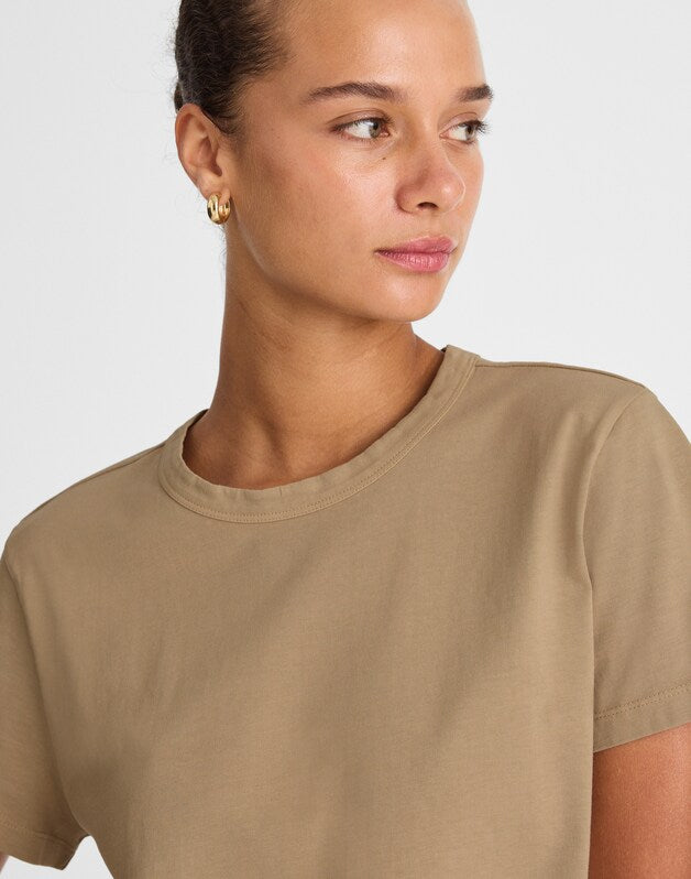 The Perfect Crewneck Tee in Allday Jersey SAGEBRUSH