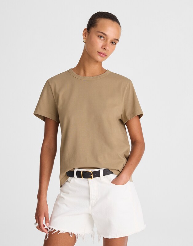 The Perfect Crewneck Tee in Allday Jersey SAGEBRUSH