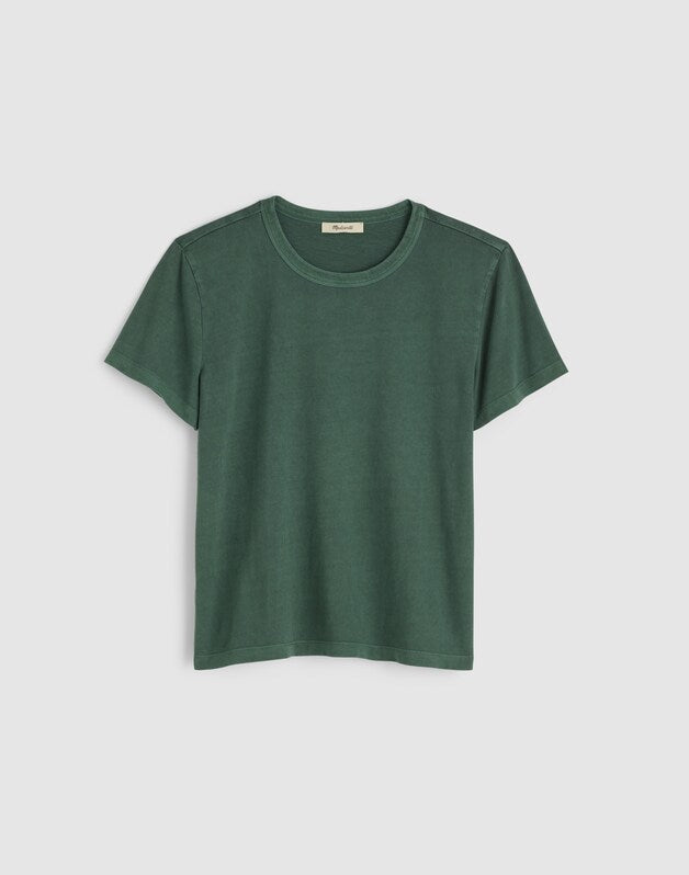 The Perfect Crewneck Tee in Allday Jersey BOTANICAL GREEN