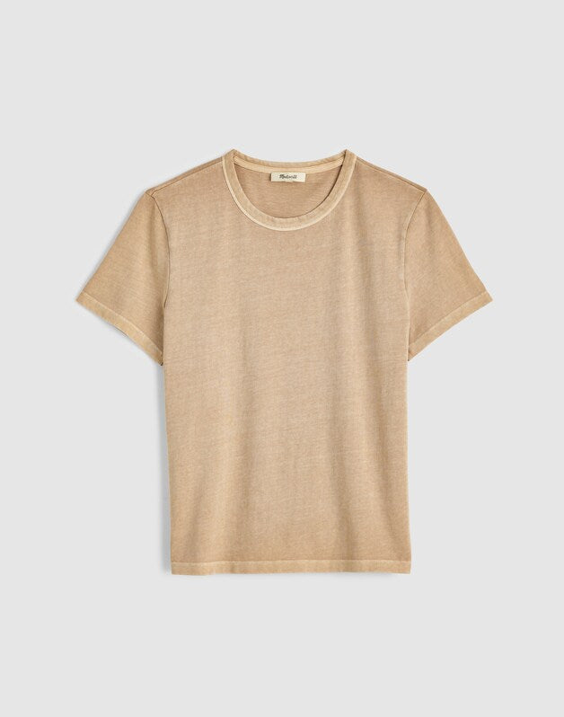 The Perfect Crewneck Tee in Allday Jersey STUDIO BEIGE