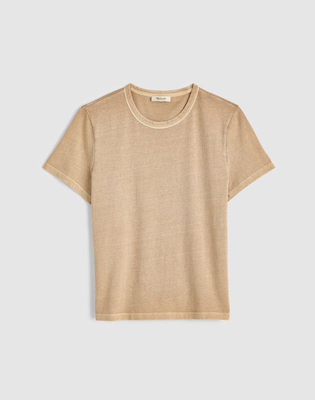 The Perfect Crewneck Tee in Allday Jersey STUDIO BEIGE