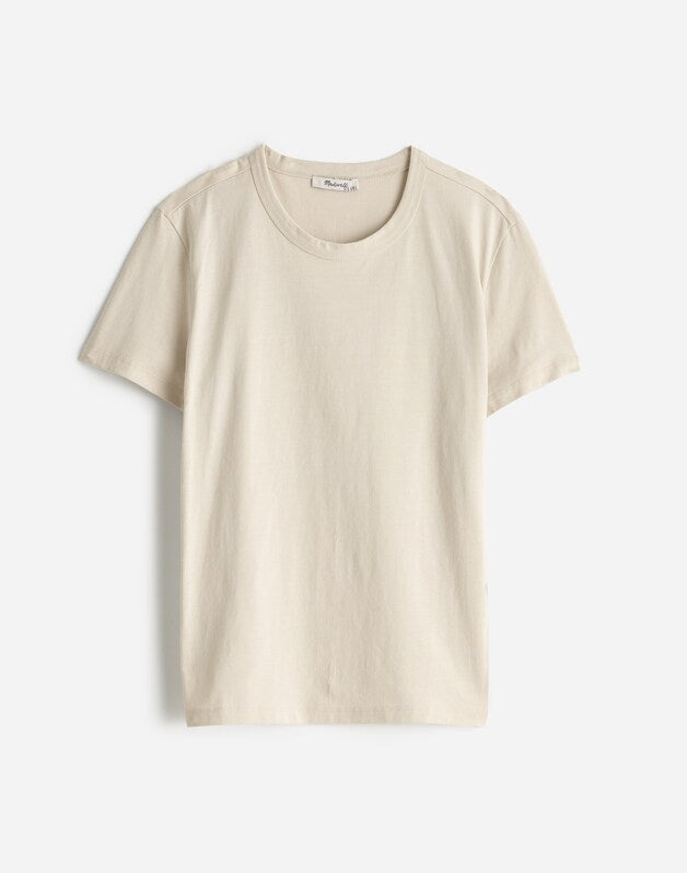 The Perfect Crewneck Tee in Allday Jersey VINTAGE LINEN