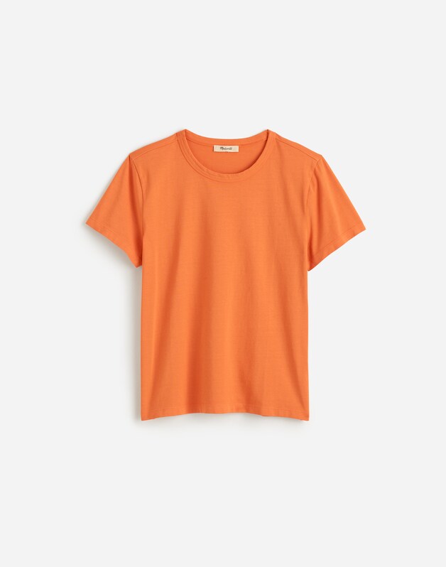 The Perfect Crewneck Tee in Allday Jersey APRICOT