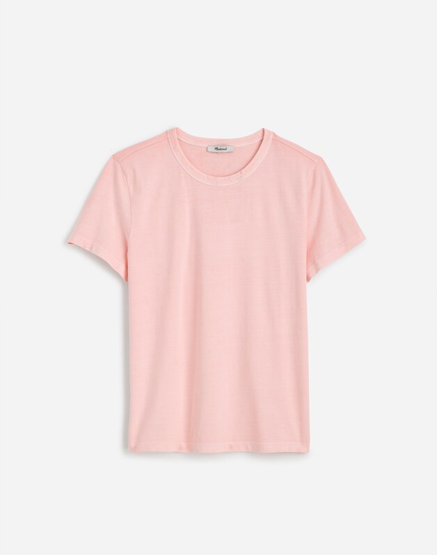 The Perfect Crewneck Tee in Allday Jersey PALEST BLOSSOM