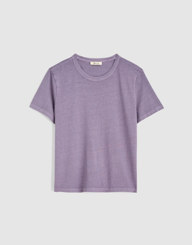 The Perfect Crewneck Tee in Allday Jersey HAZY PURPLE