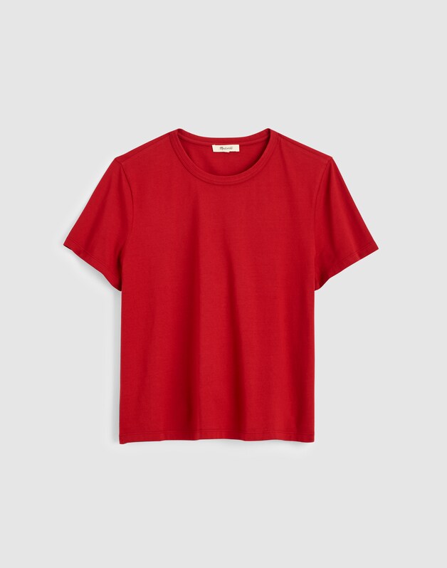 The Perfect Crewneck Tee in Allday Jersey RUBY