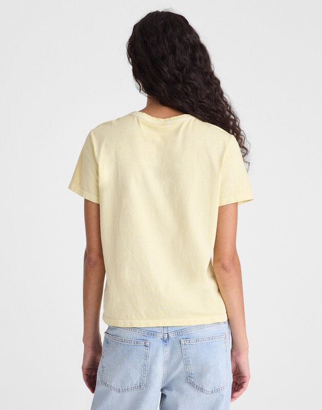 The Perfect Crewneck Tee in Allday Jersey CANDLELIGHT