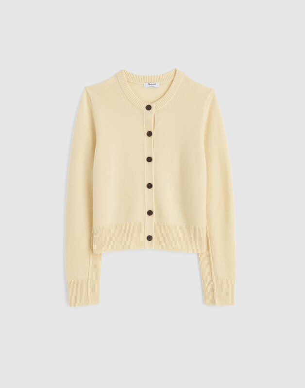 Cashmere Button-Front Cardigan Sweater LEMON CHIFFON