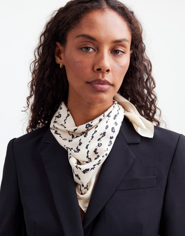 Small Silk Bandana ALABASTER