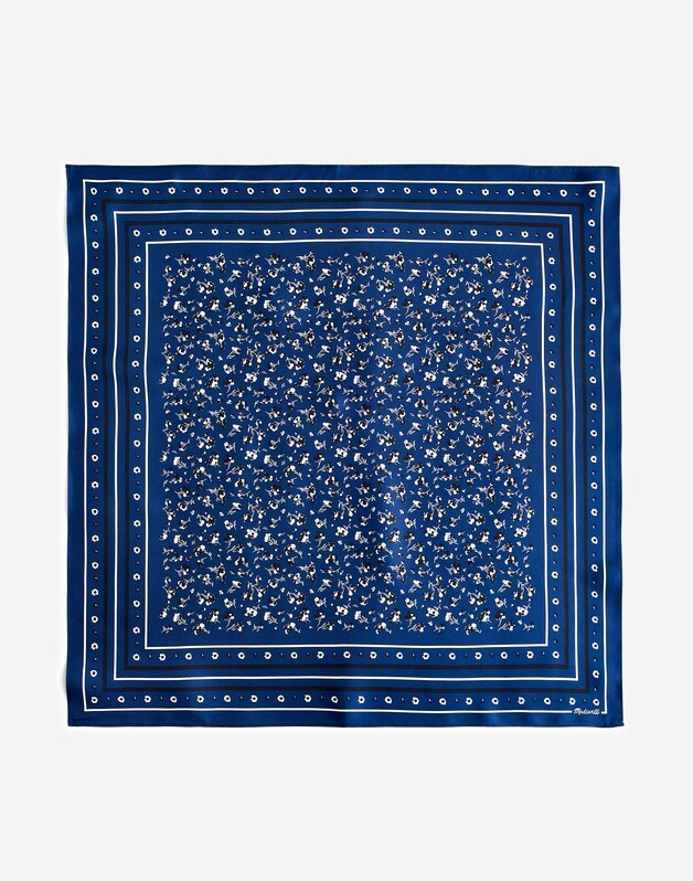 Small Silk Bandana DEEP COBALT
