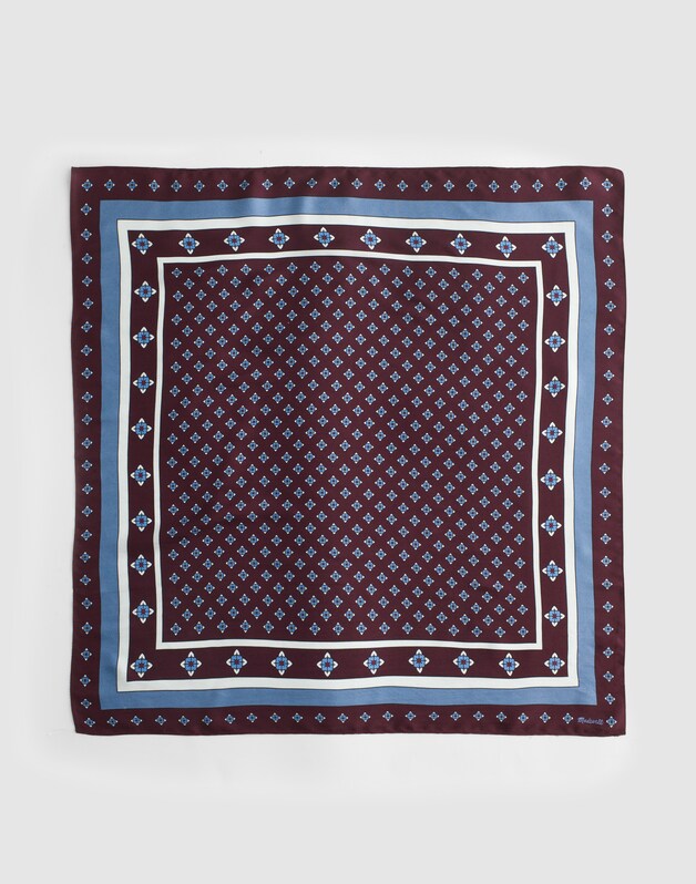 Small Silk Bandana DARK POMEGRANATE