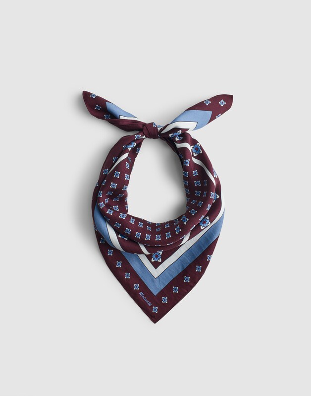 Small Silk Bandana DARK POMEGRANATE