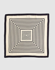 Small Silk Bandana GEOMETRIC SQ SCARF VANILLA