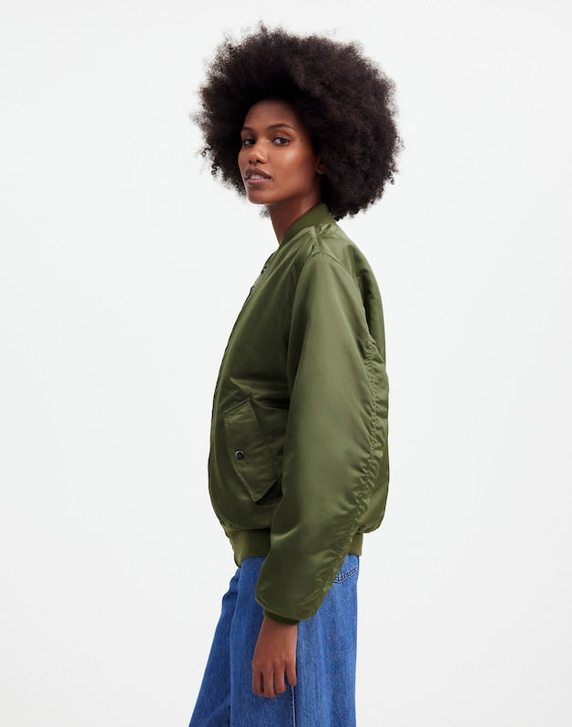 Madewell x Alpha Industries MA-1 Flight Jacket HERITAGE OLIVE