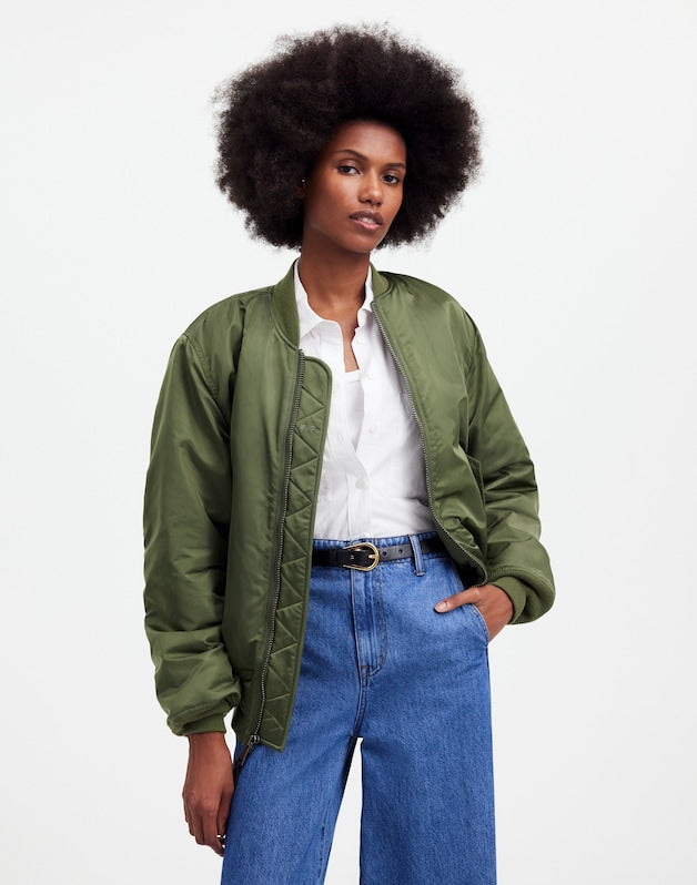 Madewell x Alpha Industries MA-1 Flight Jacket HERITAGE OLIVE