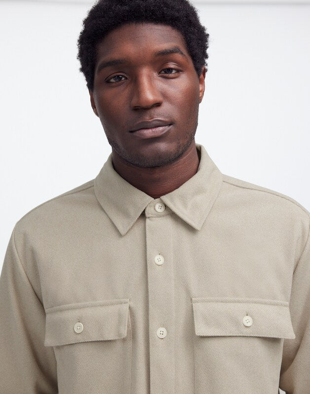 Heavyweight Shirt-Jacket HEATHER CREAM