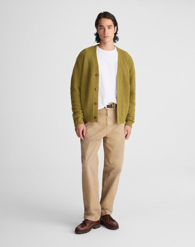 Boucl&eacute; Cardigan GREEN OCHRE