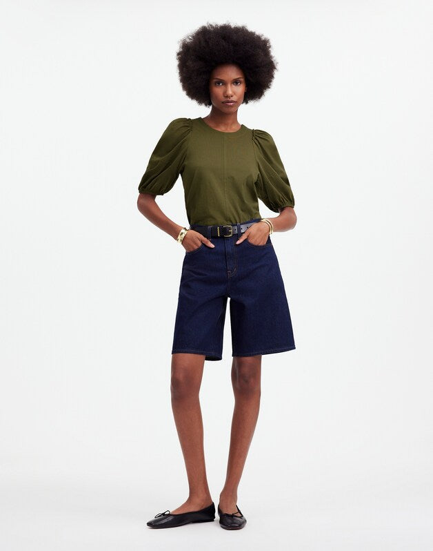 Puff-Sleeve Tee FADED IVY