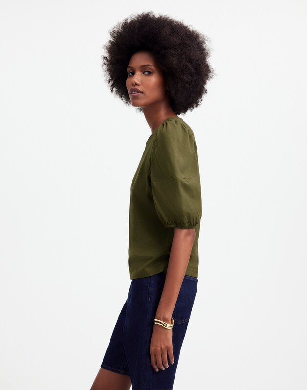 Puff-Sleeve Tee FADED IVY