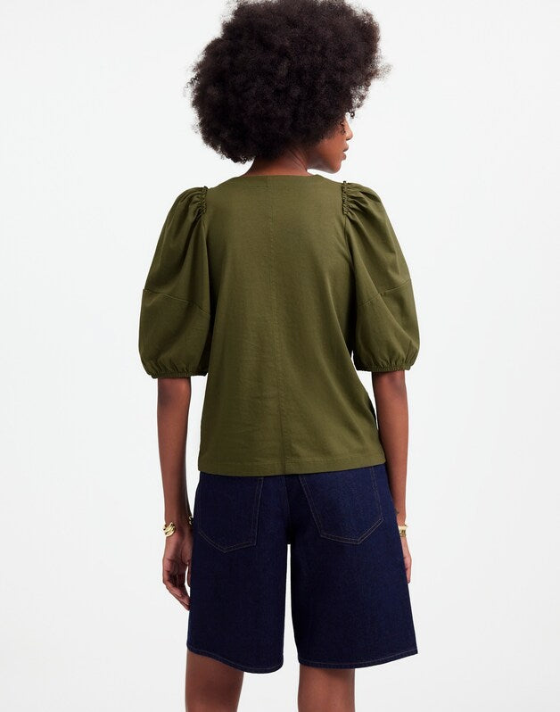 Puff-Sleeve Tee FADED IVY