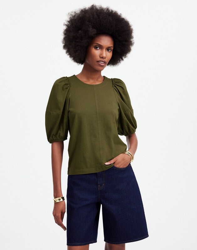 Puff-Sleeve Tee FADED IVY