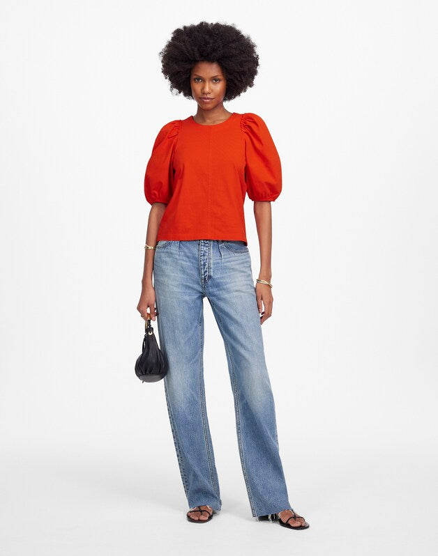 Puff-Sleeve Tee BRIGHT FLAME